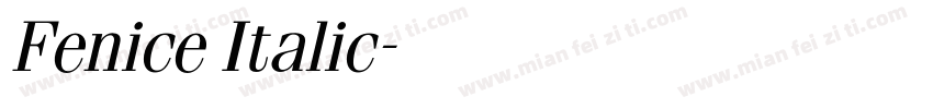 Fenice Italic字体转换